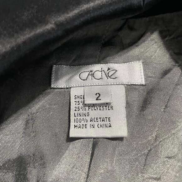 Cache Size 2 Black Jacket Blazer Classy Elegant - Picture 4 of 6